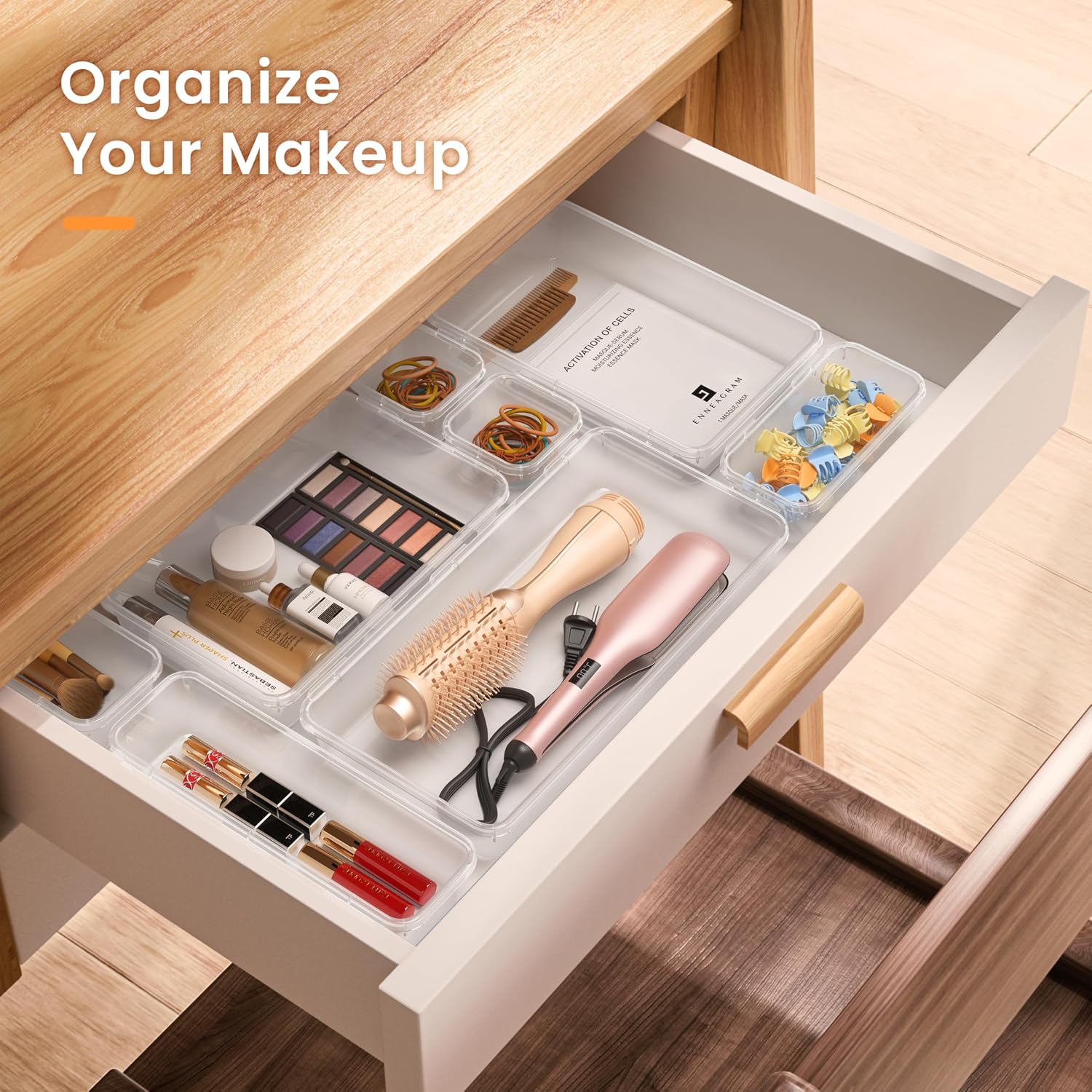 A-LuGei 【Military Grade】 Drawer Organizer for Vanity Bathroom Makeup Desk - Image 4