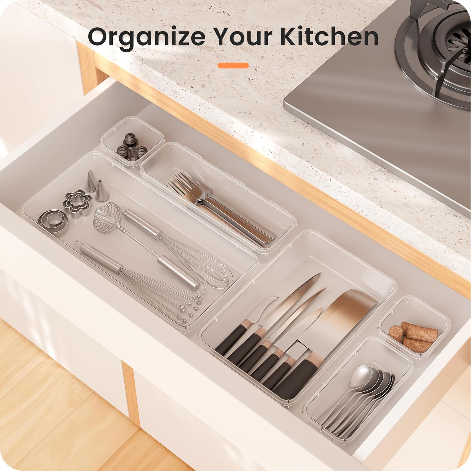 A-LuGei 【Military Grade】 Drawer Organizer for Vanity Bathroom Makeup Desk - Image 9