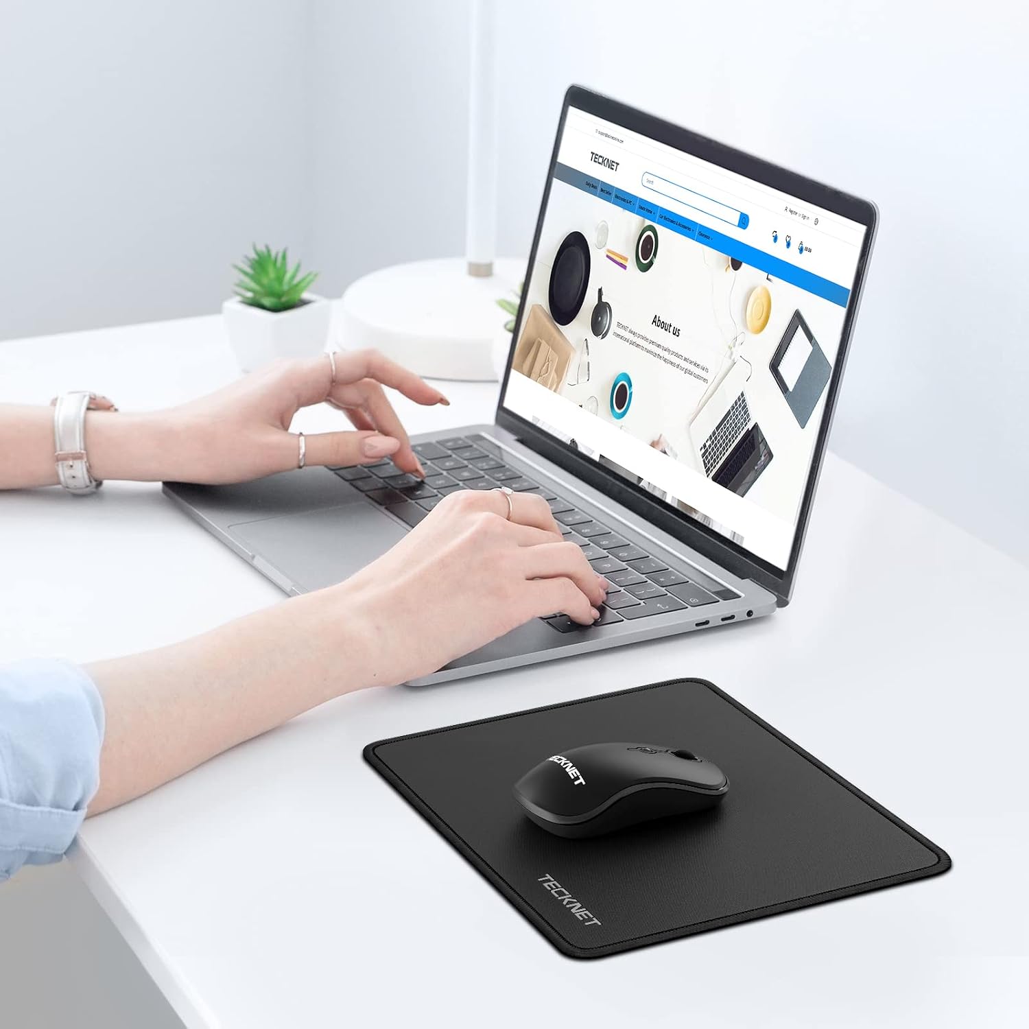 TECKNET 4 Pack Mouse Pad with Durable Anti-fray Stitching, Small Mousepad - Image 7